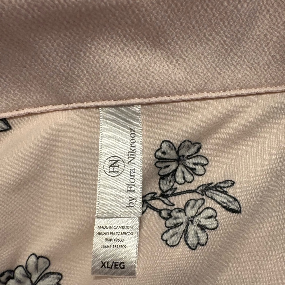 FLORA NIKROOZ Pink Floral Pajama Set Size XL — SUPER DUPER COMFORTABLE!!! - Picture 8 of 9